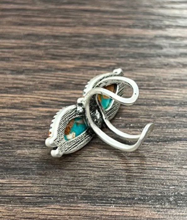 Natural Stone Turquoise Mix Cuff Ring