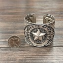  Silver Western State of TEXAS Star Cuff Bracelet