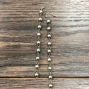  Silver Navajo Bead Dandle Earrings
