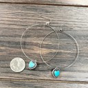  Heart Turquoise Sassy Hoop Earrings