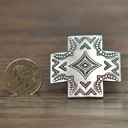  Silver Navajo Cross Cuff Ring