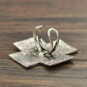  Silver Navajo Cross Cuff Ring