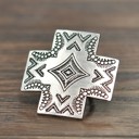  Silver Navajo Cross Cuff Ring