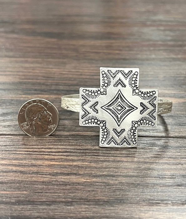 Aztec Cross Cuff Bracelet