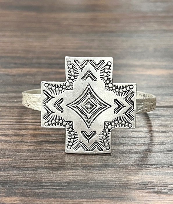 Aztec Cross Cuff Bracelet