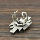  Aztec White Turquoise Silver Cuff Ring