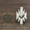  Aztec White Turquoise Silver Cuff Ring