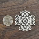  Aztec Cross Silver Hook Earrings