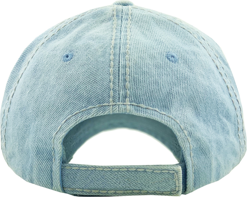 Distressed Sunshine & Whiskey Denim Hat - FREE SHIPPING