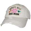 TAN WORLD'S BEST DOG MOM HATS - FREE SHIPPING