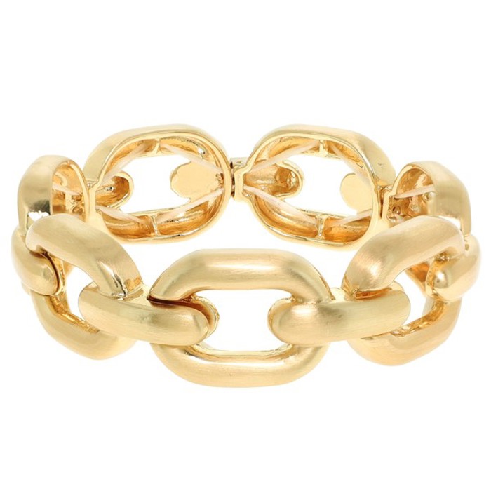 Anchor Chain Link Stretch Bracelets - Silver & Gold