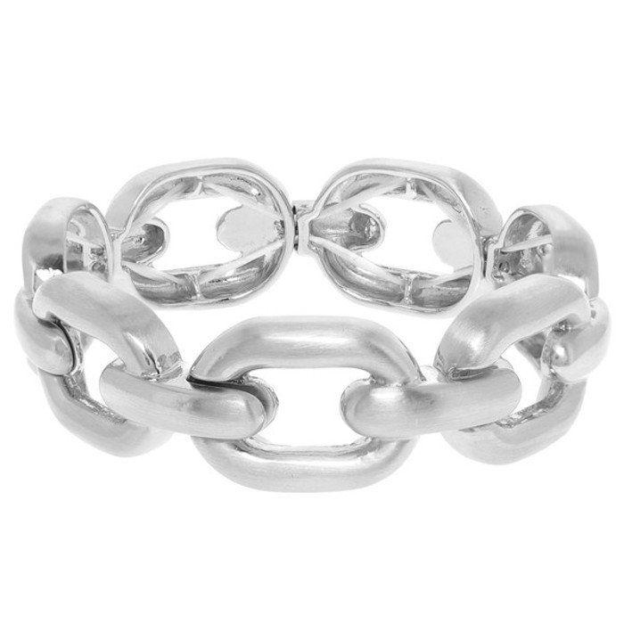 Anchor Chain Link Stretch Bracelets - Silver & Gold