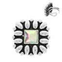  Western Floral Square Cuff Rings - Turquoise or Silver
