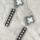  Western Cross Concho Turquoise Earrings