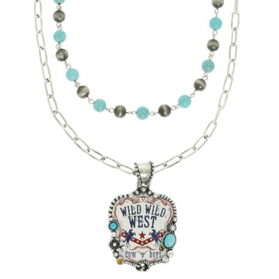 Wild West Beaded Chain Necklace