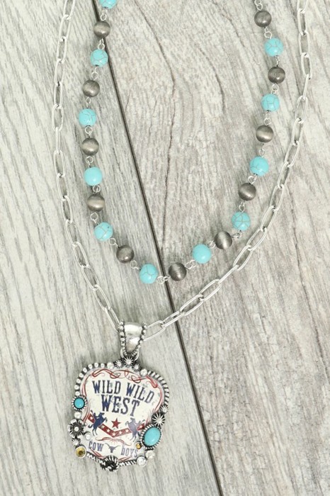 Wild West Beaded Chain Necklace