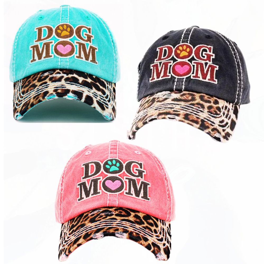 Dog Mom Leopard Bill Hats - FREE SHIPPING