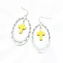  Cross Concho Drop Earrings Yellow