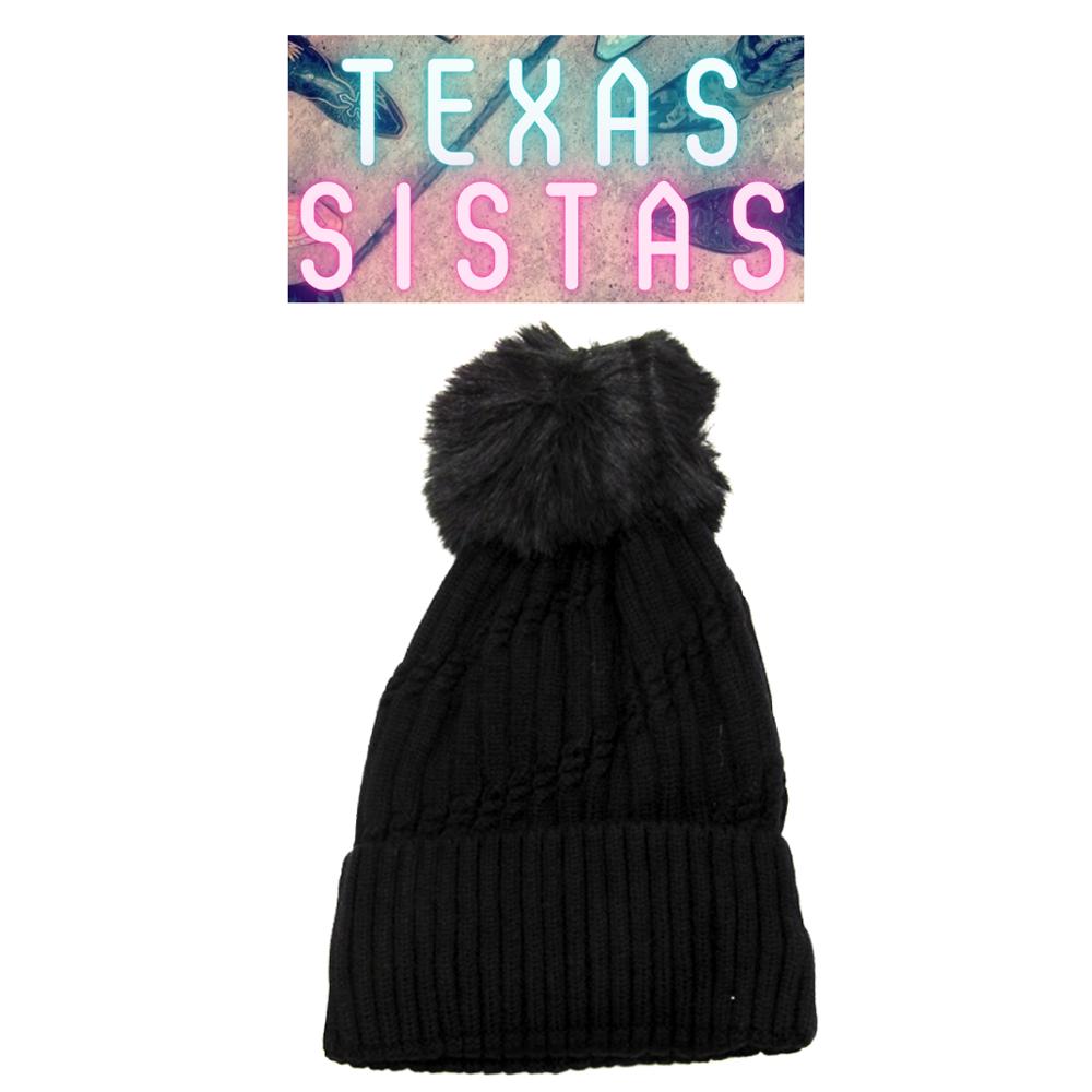 Super Soft Ribbed Design Pom Beanie