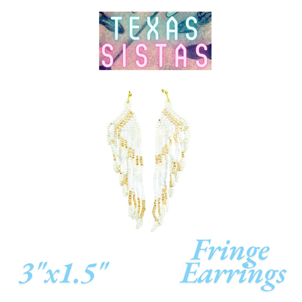 Seed Bead Fringe Earrings - 2 Styles - Free Shipping