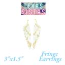 WHITE Seed Bead Fringe Earrings