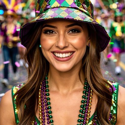 Mardi Gras Sequin Bucket Hat