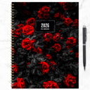  2026 Red Roses Large Weekly Monthly Planner