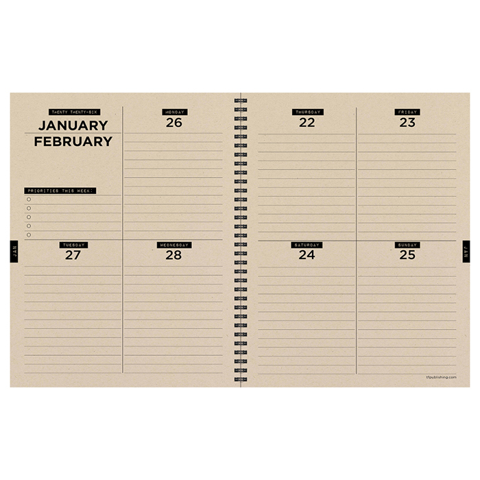 July 2025 - June 2026 Adventure Large Weekly Monthly Planner