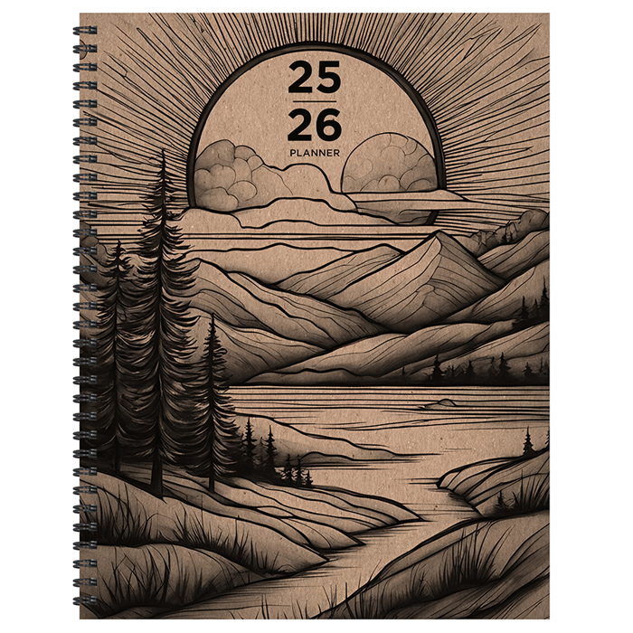 July 2025 - June 2026 Into the Wild Large Weekly Monthly Planner