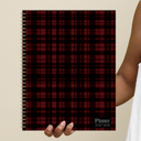  July 2025 - June 2026 Gwen Plaid Large Weekly Monthly Planner