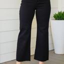 Small August High Rise Wide Leg Crop Jeans in Black
