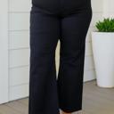  August High Rise Wide Leg Crop Jeans in Black