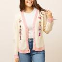  Beige and Pink Nutcracker Sweater