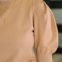Small Casually Classy Puff Sleeve Blouse in Brush