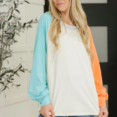 Color Me Confused Color Block Top