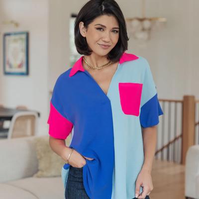 Color Me Cool Colorblock Top
