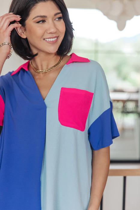 Color Me Cool Colorblock Top