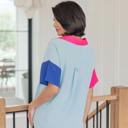  Color Me Cool Colorblock Top