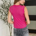  Doodle Me In Lettuce Round Neck Top in Hot Pink