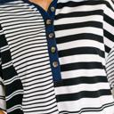 Small Everlasting Love Striped Collared Dress in Black and Navy