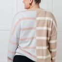  Exceptional Thought Striped Patchwork Sweater