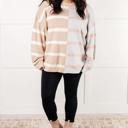 Small Exceptional Thought Striped Patchwork Sweater