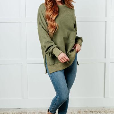 No Plain Jane Oversized Sweatshirt in Green