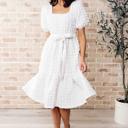  On Cloud Nine Bubble Midi Dress