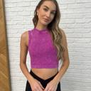  Over and Out Cropped Ribbed Tank in Lt