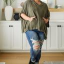 Small Perfectly Poised Hooded Poncho in Olive 