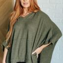  Perfectly Poised Hooded Poncho in Olive 