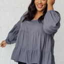 Small Sassy Swing Top in Charcoal
