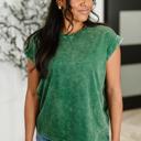  Top That Mineral Wash Tee in Dark Green