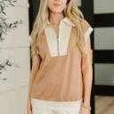  Whispered Urgently Color Block Half Zip Top